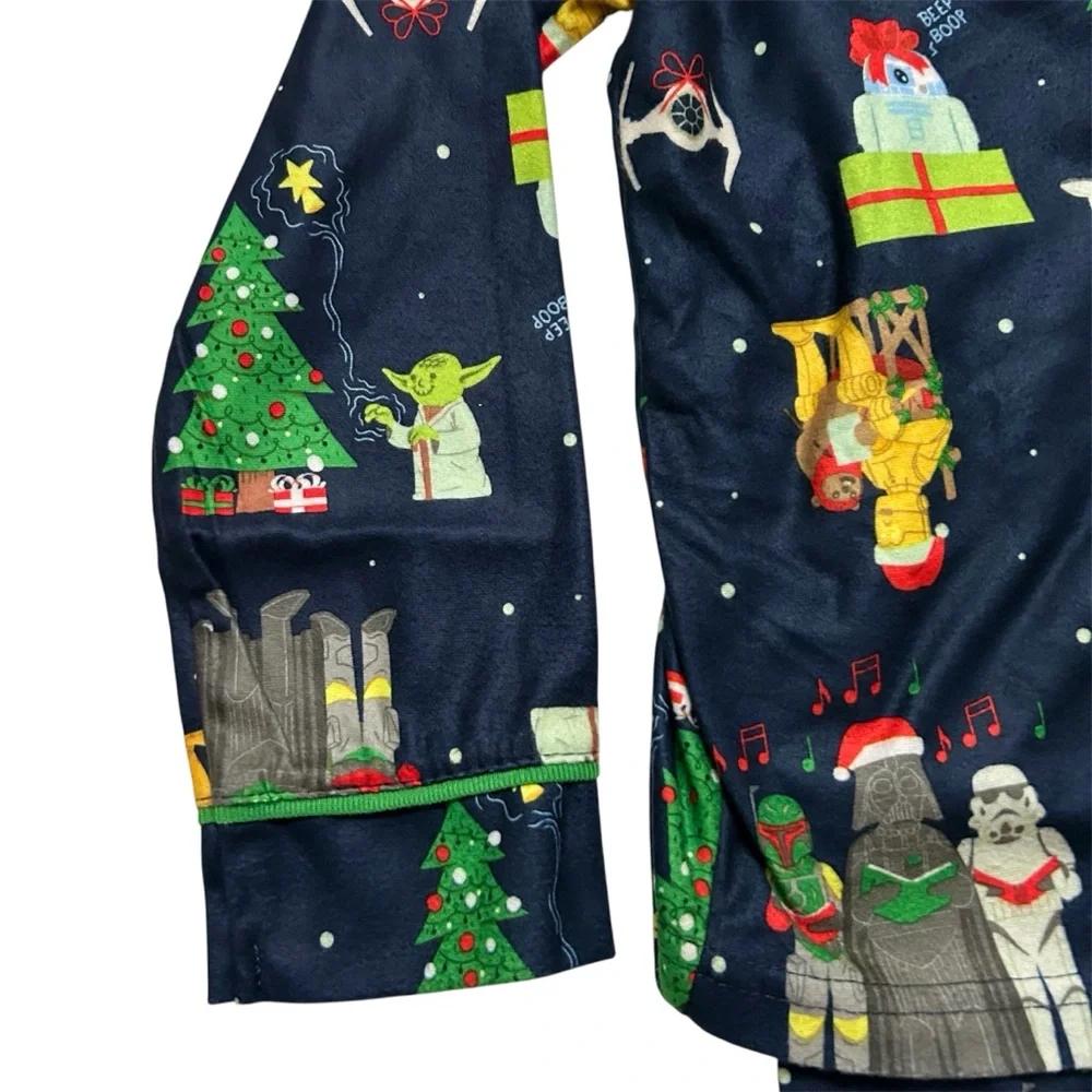 🆕Star Wars Christmas Choir Winter Holiday Flannel Boys Pajamas Set Size XS 4/5